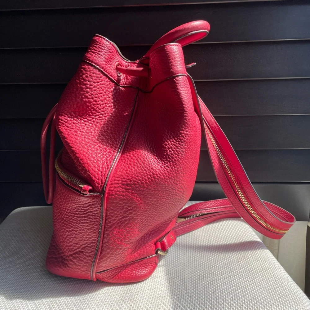 Tory Burch Red Leather convertible Backpack